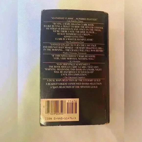 NATIONAL BEST SELLER “The Cradle Will Fall” By Mary Higgins Clark Softcover Book - Picture 2 of 5